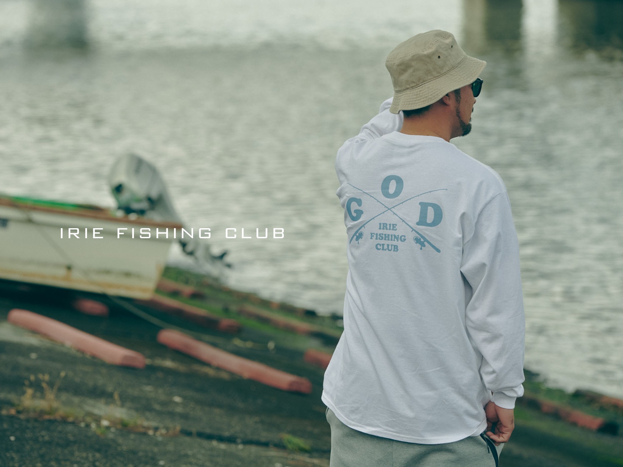 西日本釣り博2023限定アイテム】-I.F.C × G.O.D(アジ神) L/S TEE