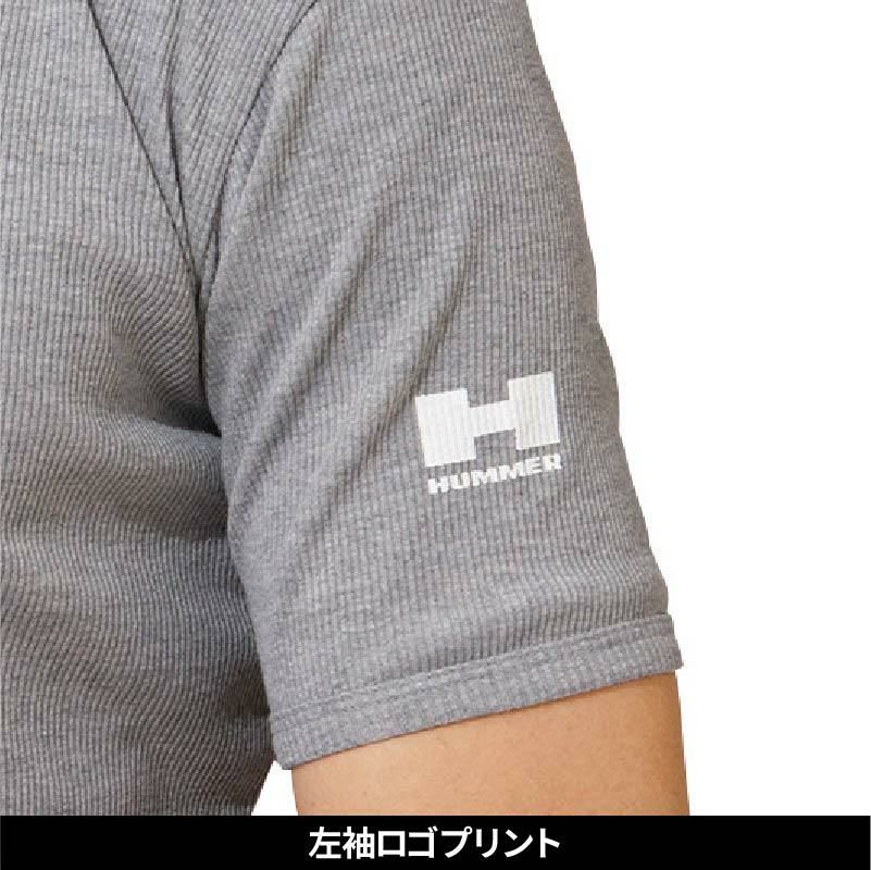 HUMMER V首半袖リブTシャツ 2枚組[904315/アタックベース]（S-LL