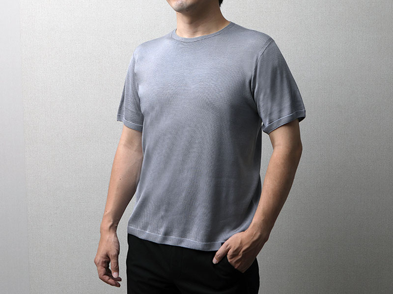 Tシャツ / シルク100％ / ホールガーメント【最短1～最長3営業日出荷