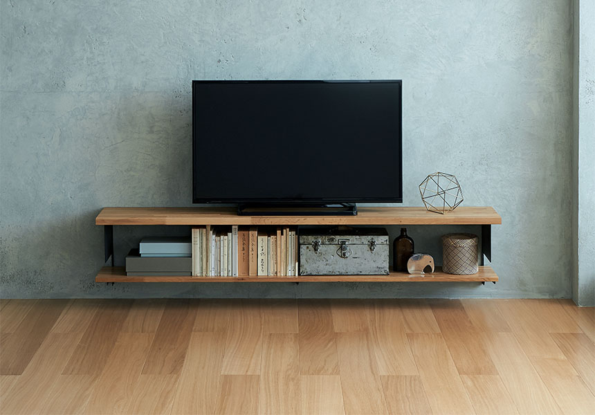 ITAYA / ちょっと浮いているテレビ台 奥行300mm ［収納棚プラン：OM-003］