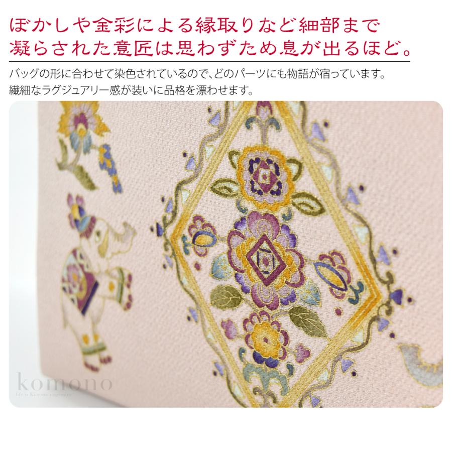 なごみや 和装バッグ フォーマル 通年用 日本製 岡重 正絹 利休バッグ