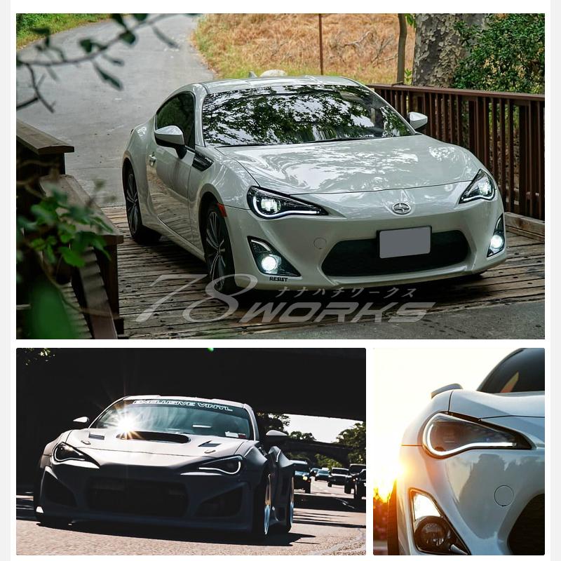 86 BRZ FRS 流れるウインカー LED ヘッドライト V4 ブラック