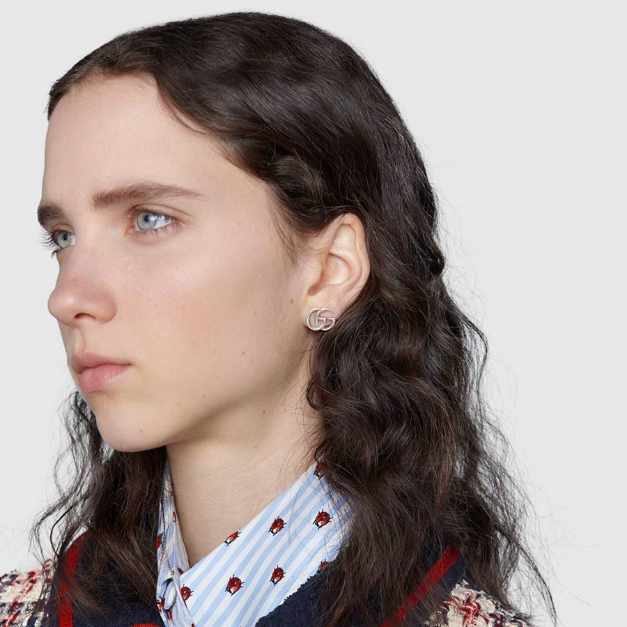 GUCCI（グッチ） ダブルG フラワー 両耳 ピアス シルバー アクセサリー