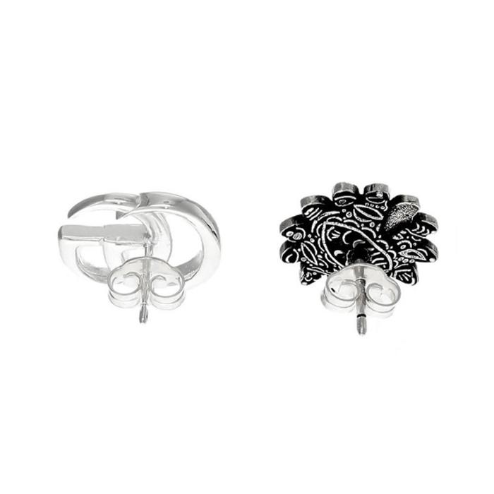 GUCCI（グッチ） ダブルG フラワー 両耳 ピアス シルバー アクセサリー
