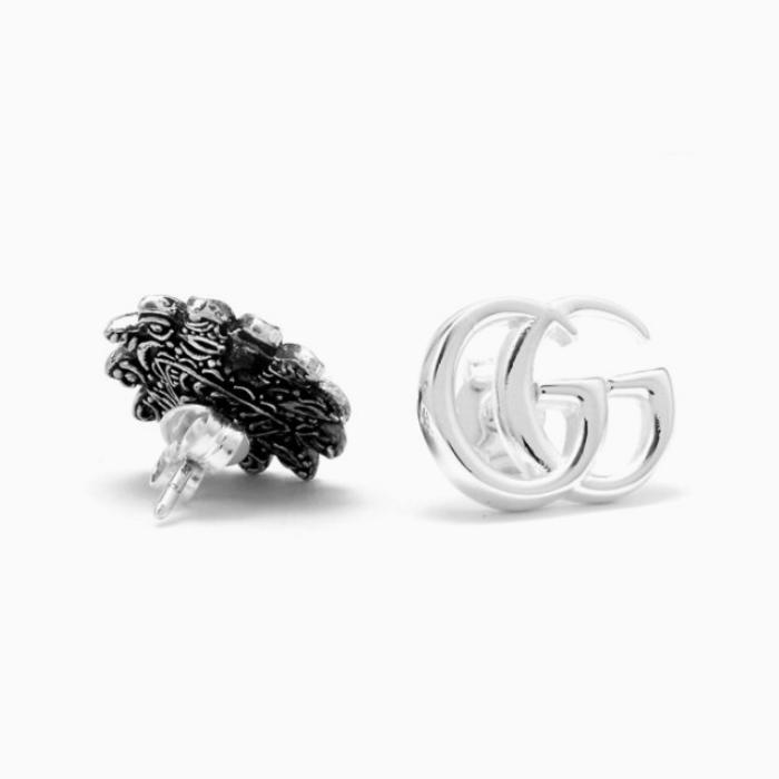 GUCCI（グッチ） ダブルG フラワー 両耳 ピアス シルバー アクセサリー