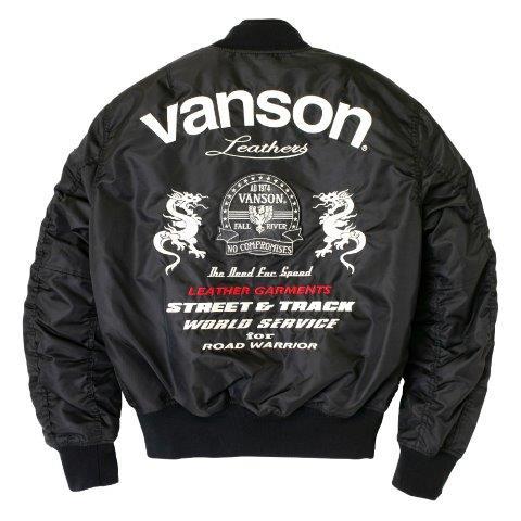 VANSON（バンソン） MA-1ジャケット メンズサイズ TVS2408W : バイク