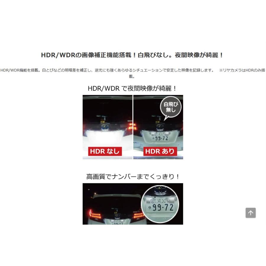 ドライブレコーダー ドラレコ 2カメ フロント リア 200万画素 駐車