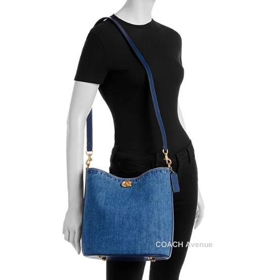 COACH（コーチ） COACH CAT44 ウィロウ ソフト バケット バッグ デニム