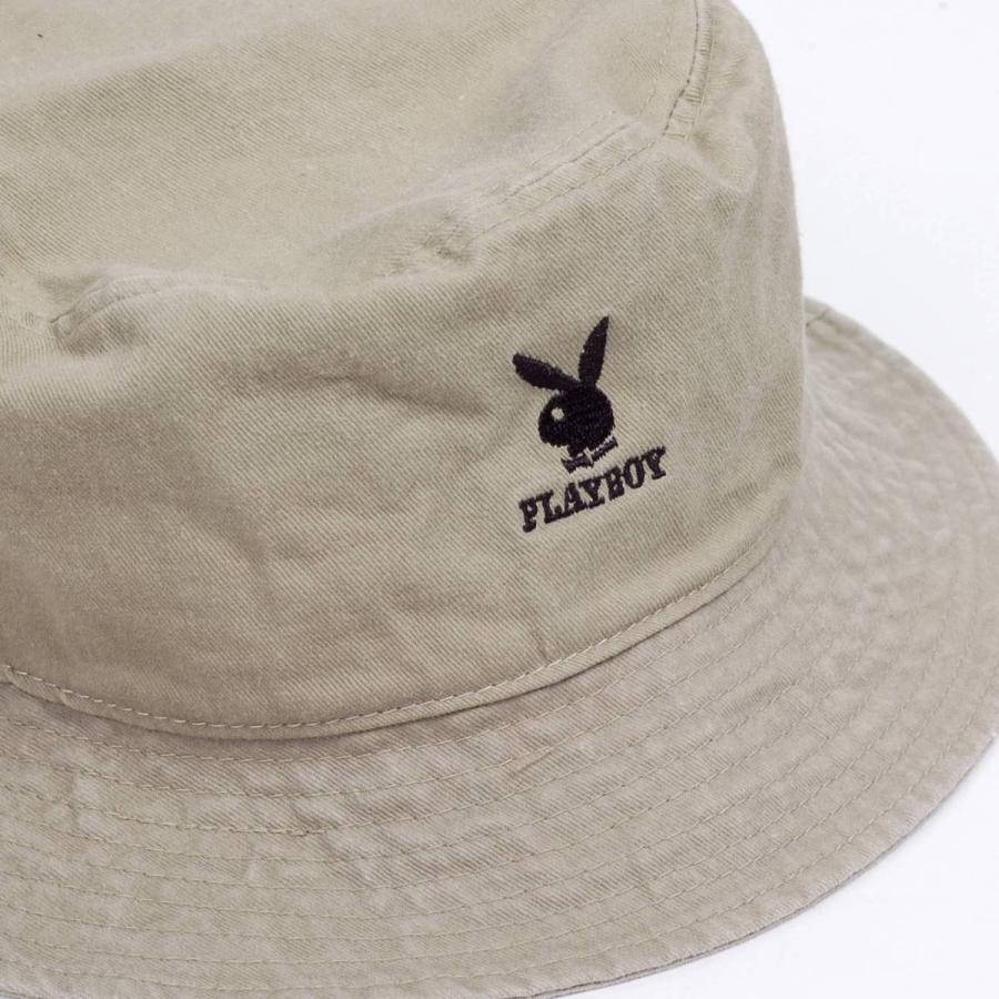 バケットハット メンズ レディース バケハ PLAYBOY バイオ ウォッシュ
