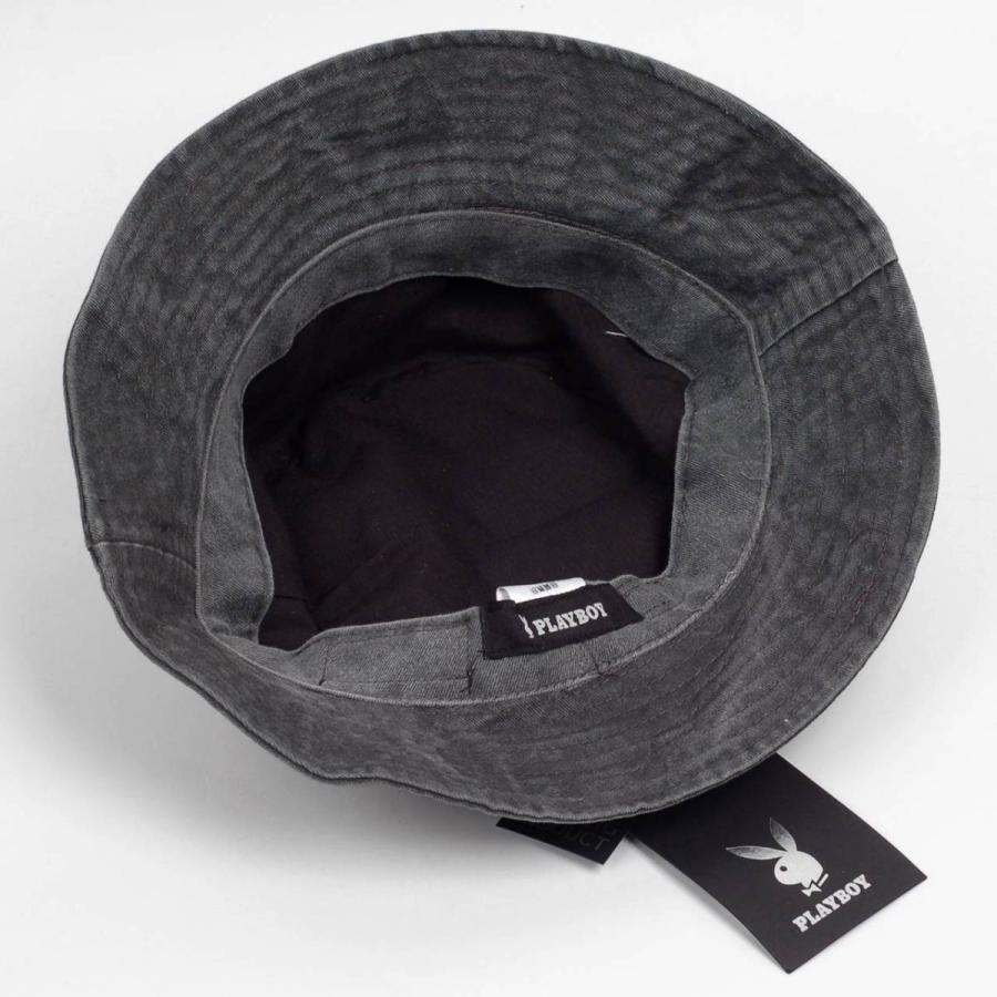 バケットハット メンズ レディース バケハ PLAYBOY バイオ ウォッシュ