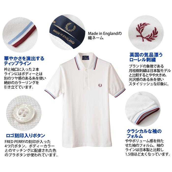 FRED PERRY（フレッドペリー） ポロシャツ M12 英国製 ティップライン