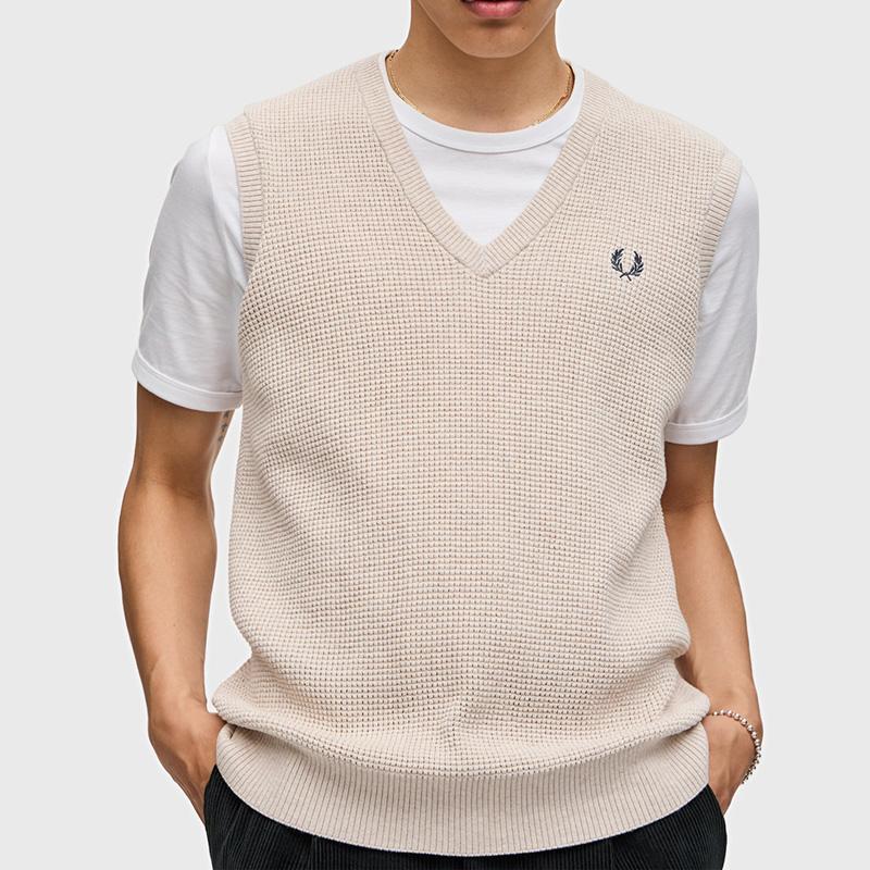 FRED PERRY（フレッドペリー） ワッフル ステッチ ベスト K8556 メンズ