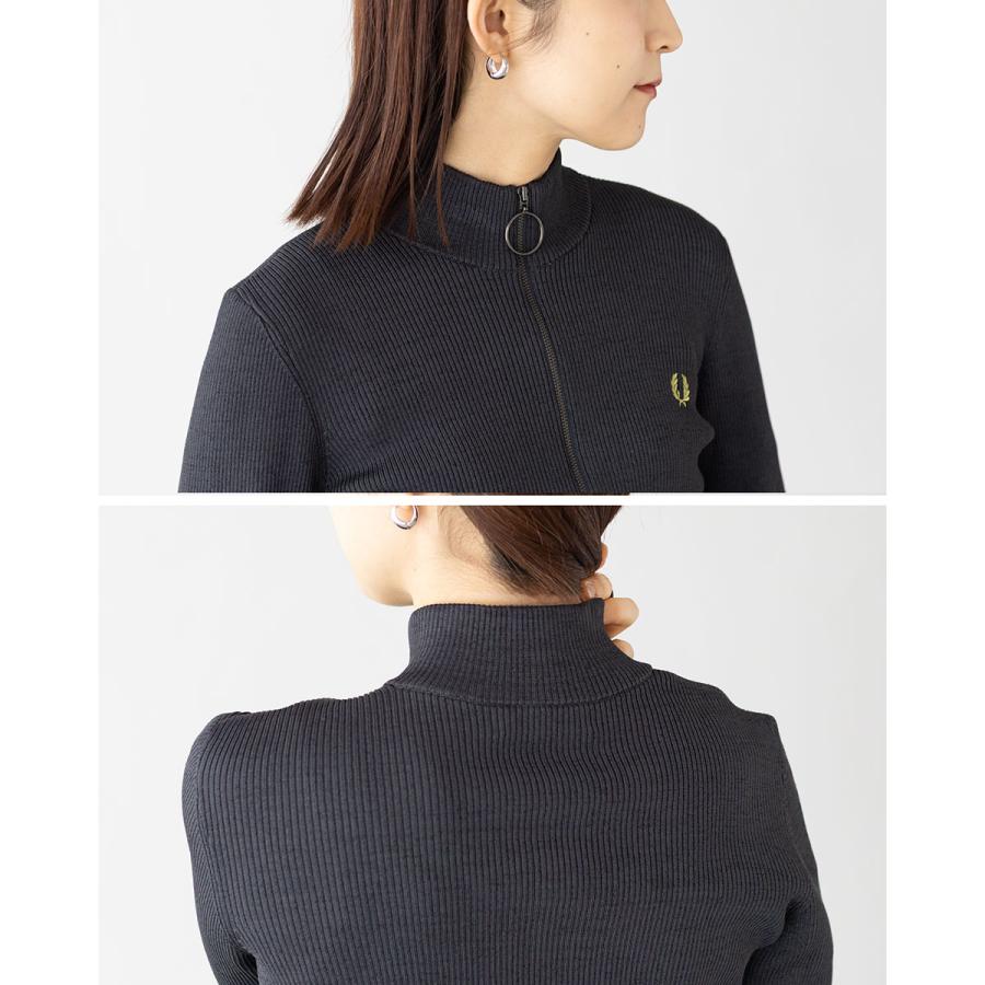 FRED PERRY（フレッドペリー） レディース リブ ジップ スルー