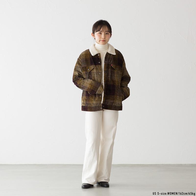 Levi's（リーバイス） コーデュロイ チェック シェルパ トラッカー
