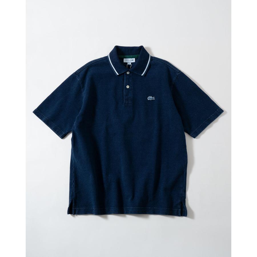 LACOSTE（ラコステ） インディゴ ポロシャツ 配色リブニット PH004J-99