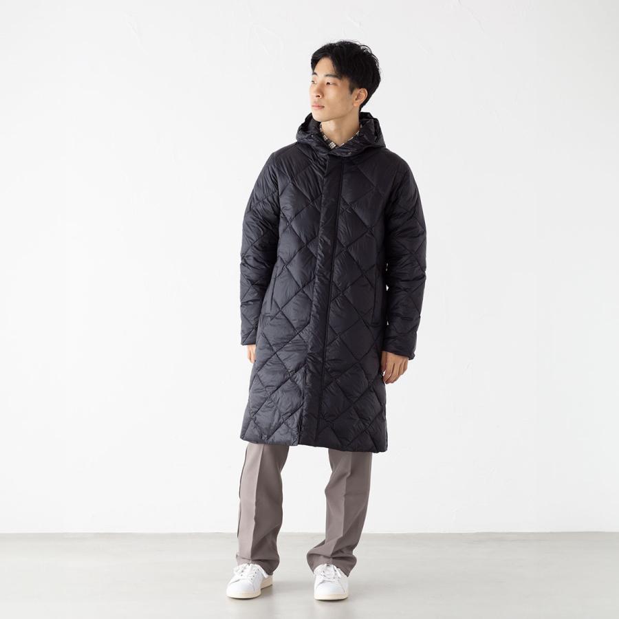 TAION（タイオン） シティ フード ロング ダウン ジャケット TAION
