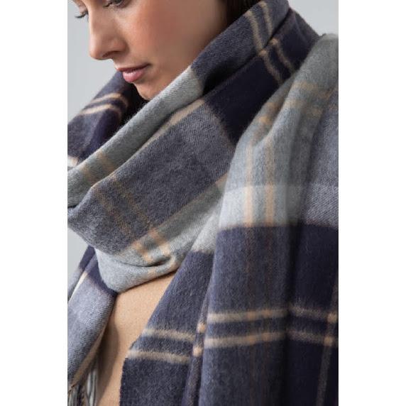 ジョンストンズ カシミア大判ストール シルバーバノックベーン 70cm