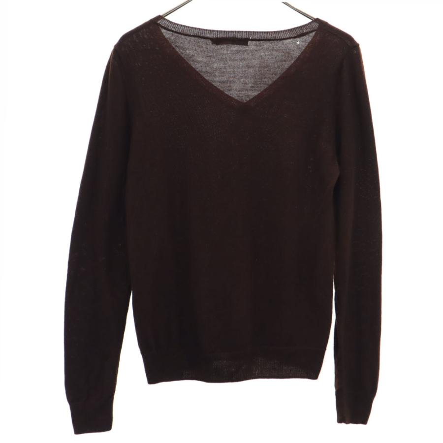 RALPH LAUREN ラルフローレン 長袖 Vネック セーター 7f ブラウン