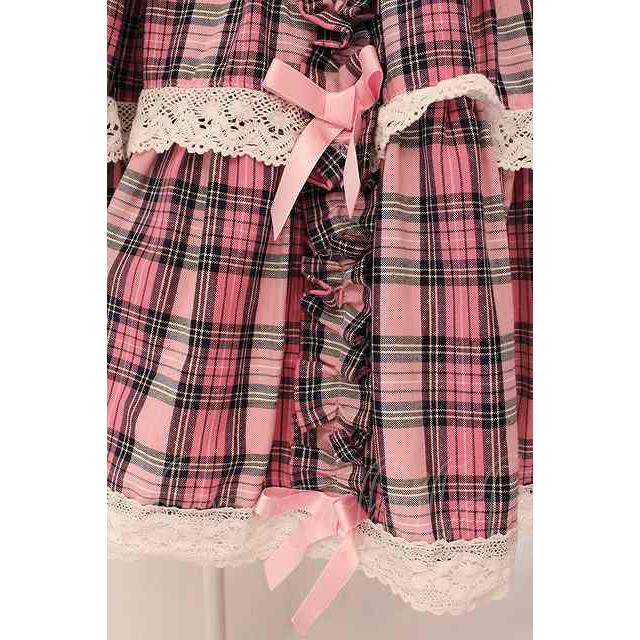 Angelic Pretty / タータンチェック 肩リボンジャンパースカート