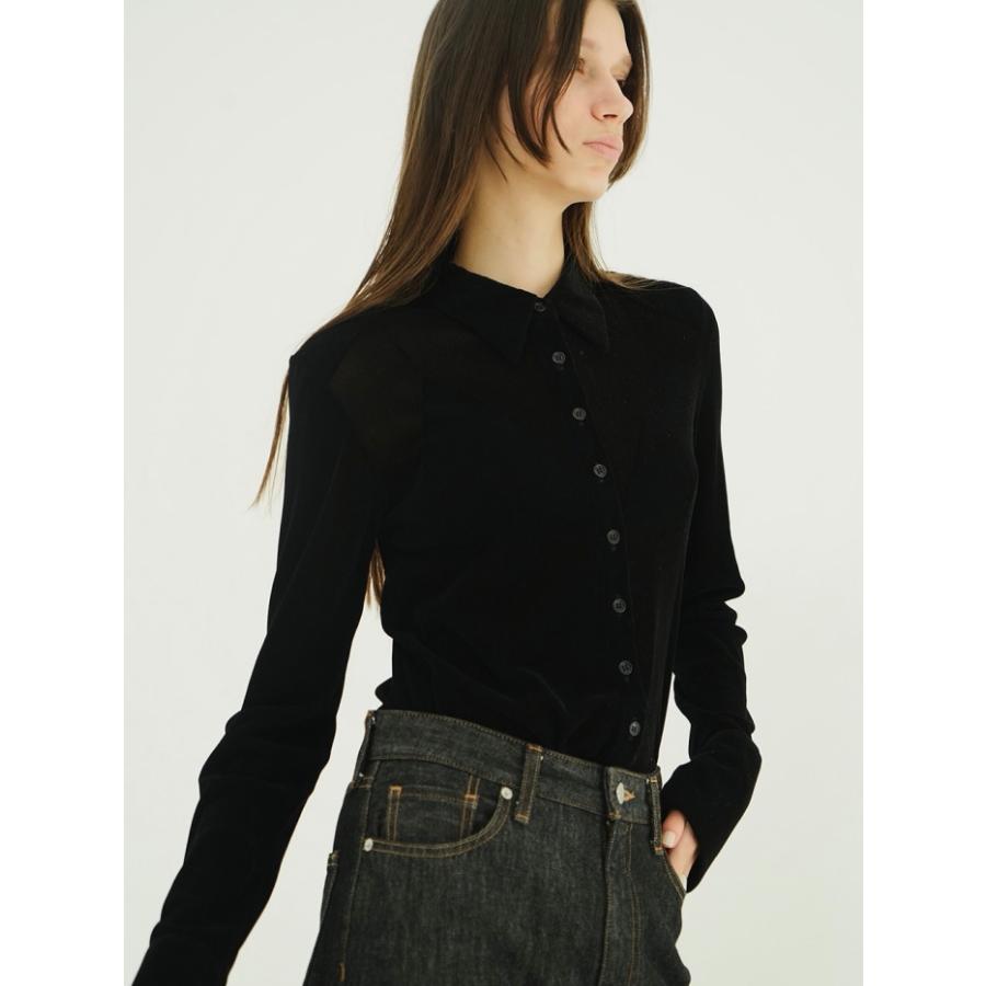 CLANE（クラネ） 正規商品 トップス チュールフロッキー シャツ TULLE