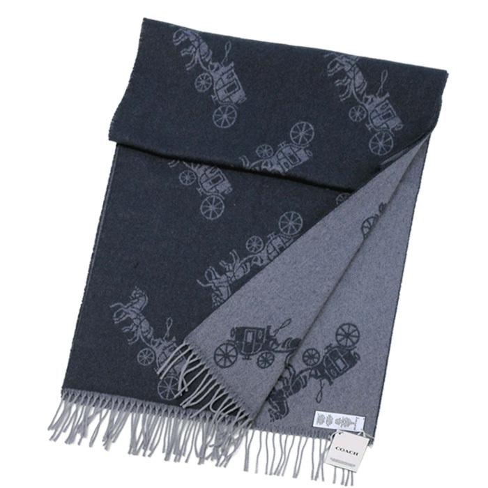 COACH（コーチ） マフラー カシミヤ混 馬車柄 イタリア製 #76387