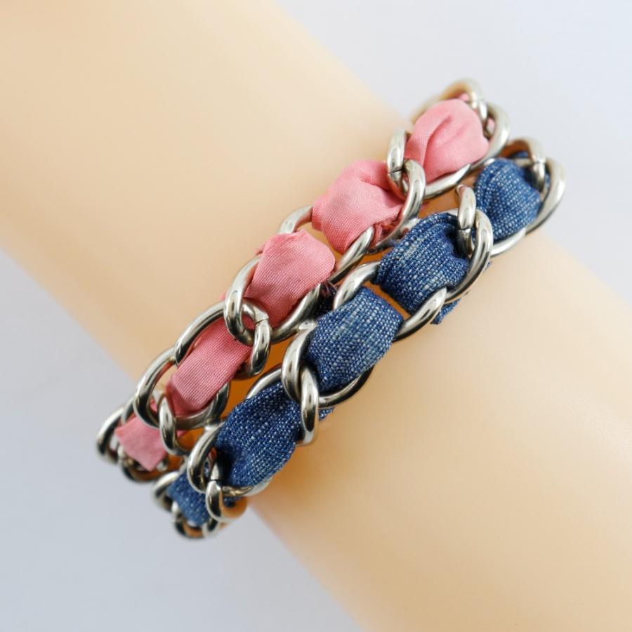 CHANEL（シャネル） ココマーク チェーン2連 ブレスレット 金属製
