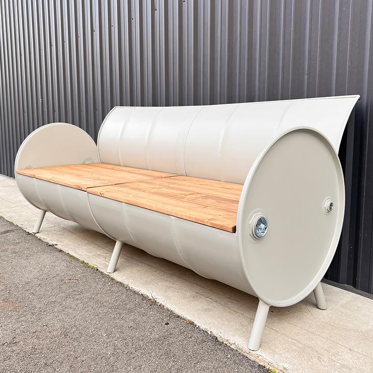 オリジナルロゴ入れ可能 ドラム缶リメイク 2連ドラム缶リメイクソファ