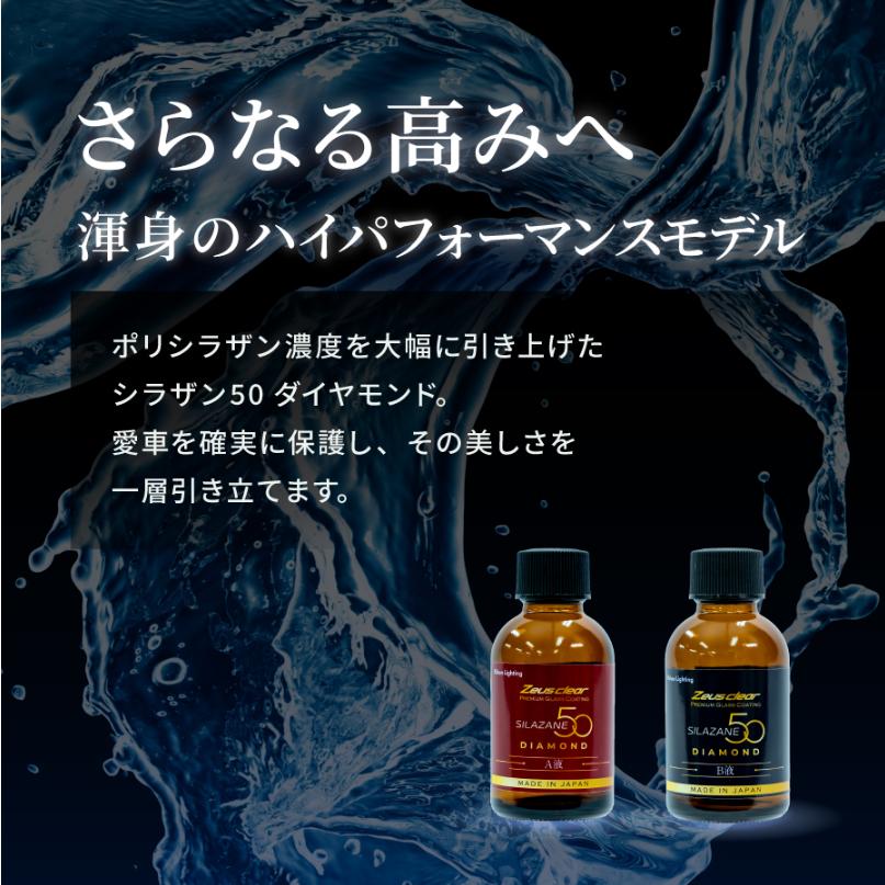 Zeus clear シラザン50 ダイヤモンド スプレー式 ガラスコーティング剤