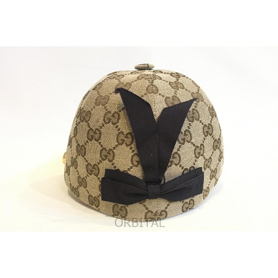 二子玉) グッチ GUCCI モノグラム リボン キャップ 678544 3HAEX