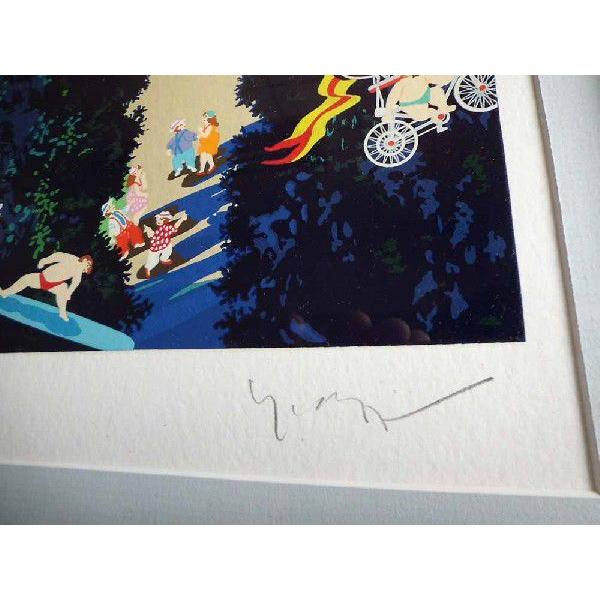 絵画 ヒロ、ヤマガタ モーニングアスレチック 保証書有り 版画 シルク