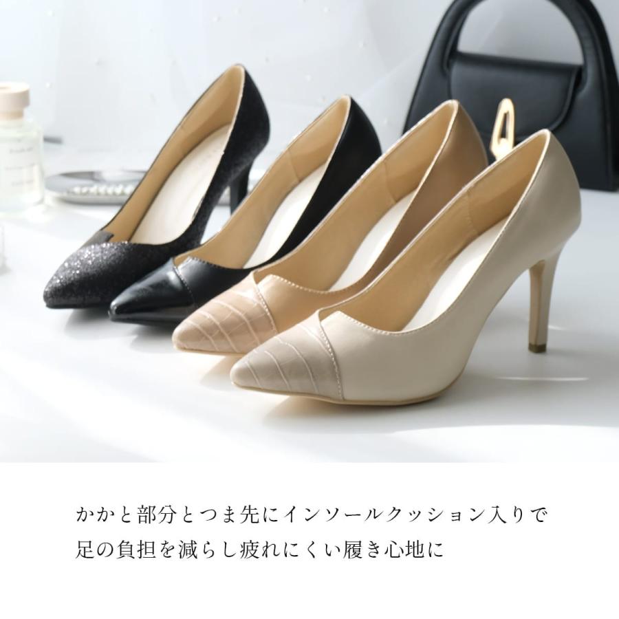 AmiAmi（アミアミ） パンプス バイカラー ポインテッドトゥ ハイヒール