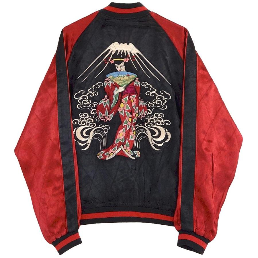 花旅楽団 髑髏侍舞妓柄 スカジャン M、Lサイズ : アメリカのカジュアル