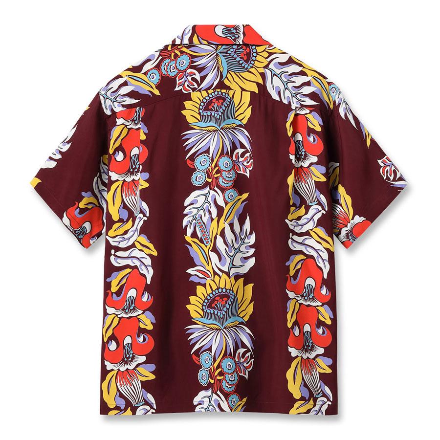SUN SURF S/S RAYON HAWAIIAN SHIRT PARADISE FLOWER SS39416 WINE