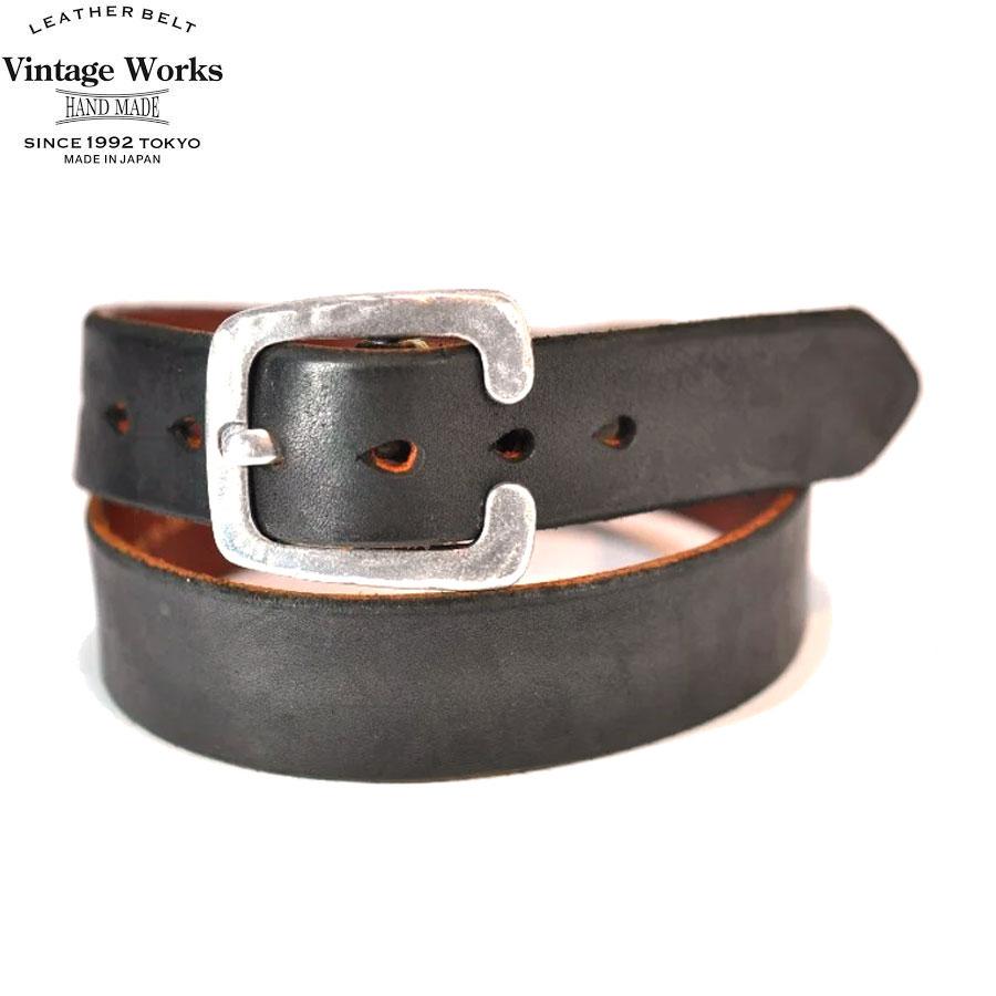 ビンテージワークス レザーベルト 茶芯 メンズ ハンドメイド VINTAGE