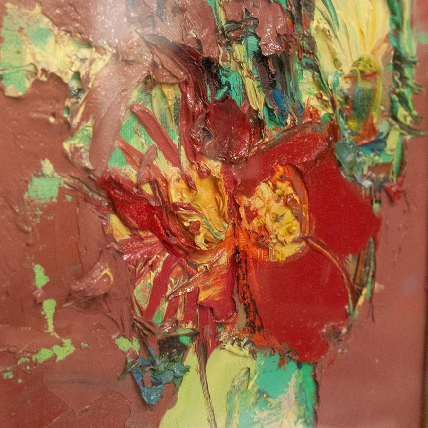 熊谷善正 「花」 油彩3号 : アンティーク慈光 - 通販 - Yahoo!ショッピング