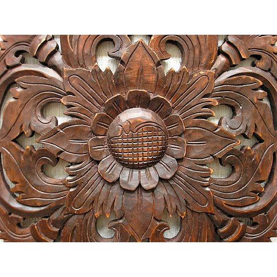 壁掛け 木彫りのレリーフ アンティーク調 LL [縦約38x横38cm