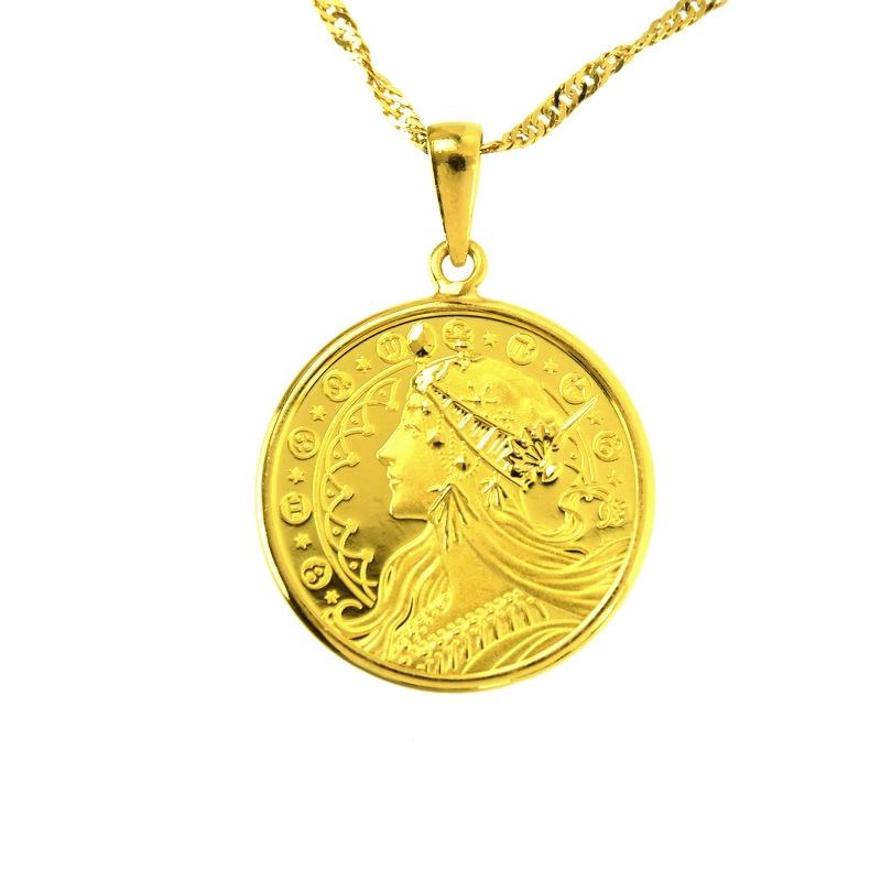 アルフォンス・ミュシャ 画家デビュー130周年 コインネックレス 1/10oz