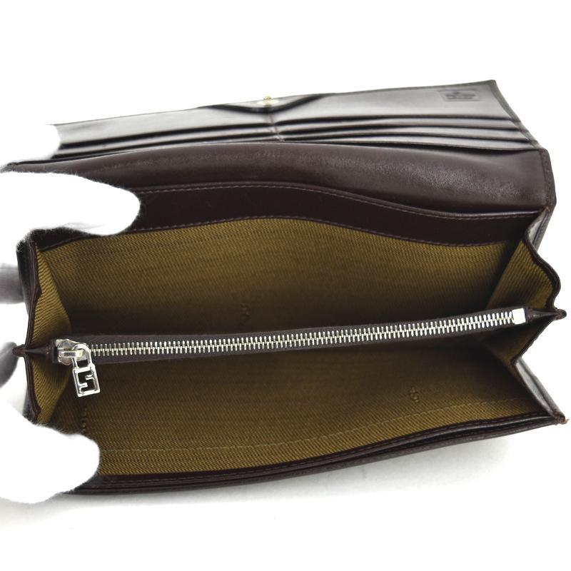 FENDI（フェンディ） 財布 ズッカ 二つ折り長財布 カーキ×ダーク