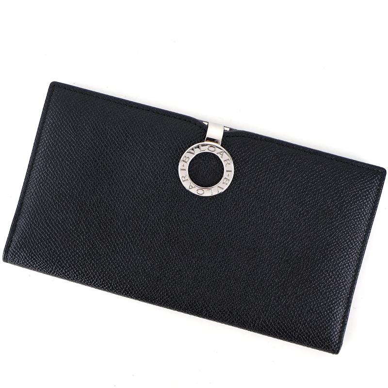 BVLGARI（ブルガリ） 財布 二つ折り長財布 札入れ ロゴクリップ レザー