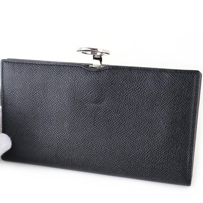 BVLGARI（ブルガリ） 財布 二つ折り長財布 札入れ ロゴクリップ レザー