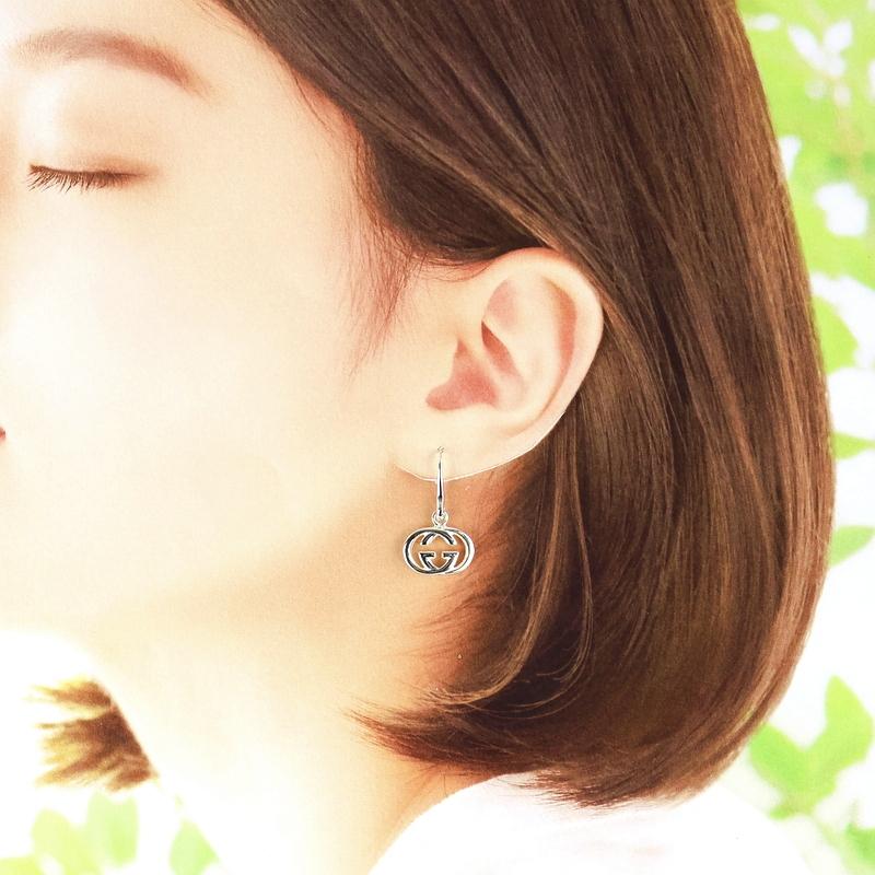 GUCCI（グッチ） フックピアス SV925 インターロッキングG GGモチーフ