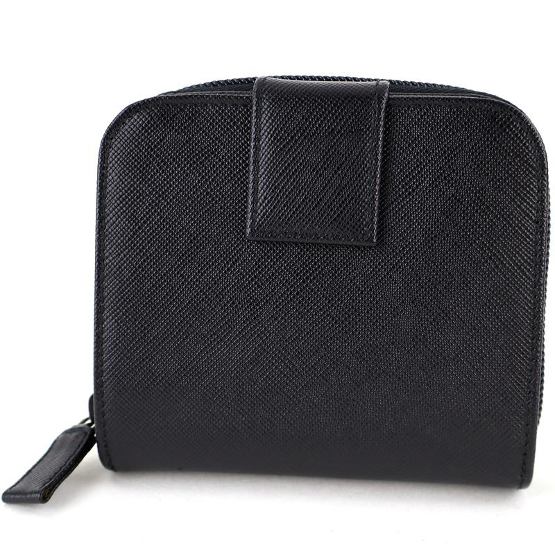 PRADA（プラダ） 財布 2つ折り財布 サフィアーノレザー コンパクト