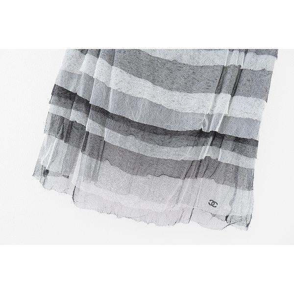 CHANEL（シャネル） #spc キャミソール 36 黒 白 シースルー メッシュ