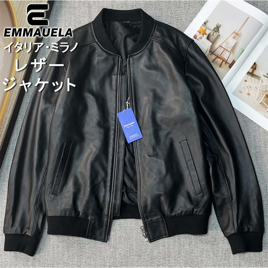 20%off レザージャケット EU製 Emmauela ミラノ発 羊革 ソフト 薄手