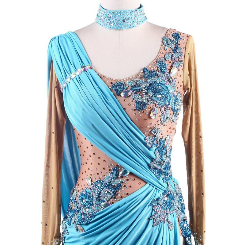 社交ダンス衣装 社交ダンスドレス モダンドレス デモ用ドレス セミ