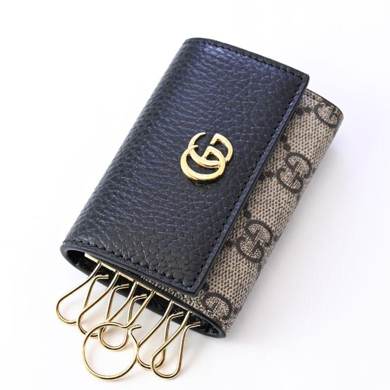 GUCCI（グッチ） キーケース プチ マーモント ダラーカーフ ダブルG