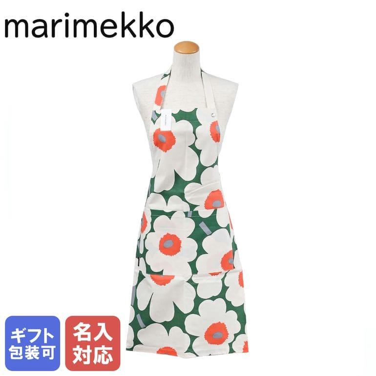 marimekko（マリメッコ） エプロン ピエ二 ウニッコ グリーン×ベージュ