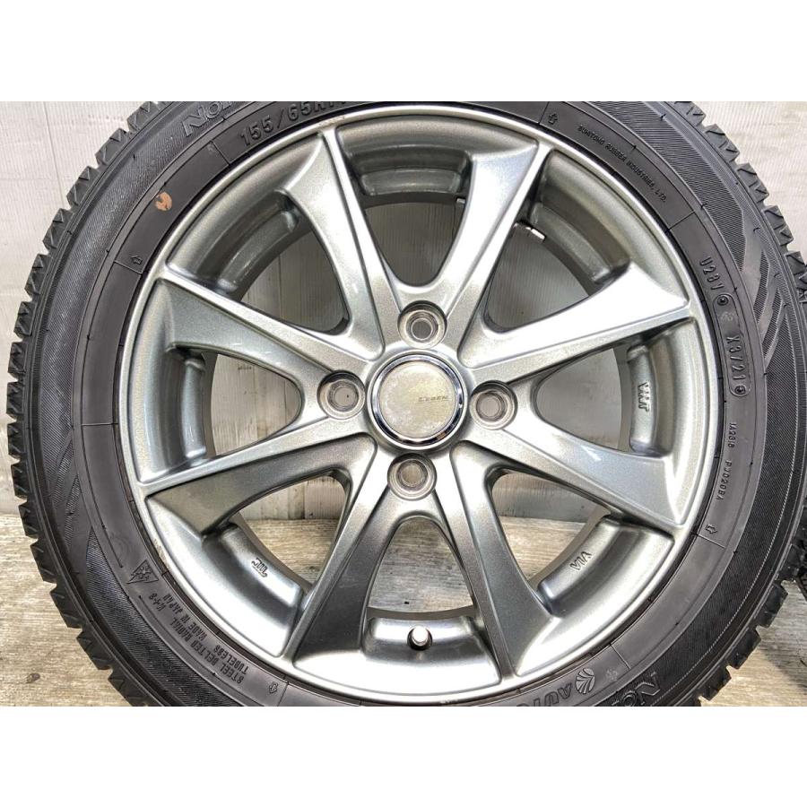 中古タイヤ スタッドレスタイヤ ホイールセット 4本セット 155/65R14