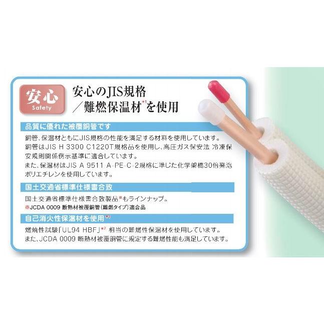 因幡電工 被覆銅管 ペアコイル 2分4分 PC−2420ー10H（保温