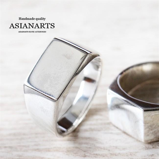 リング シルバー925 指輪 メンズ プレート シンプル プレーン デザイン